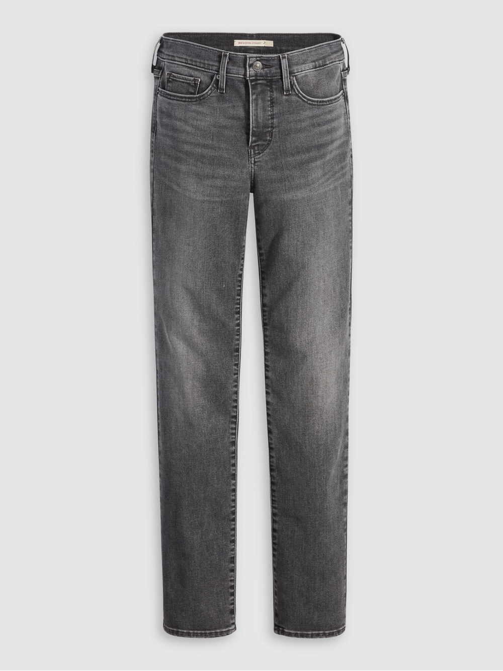 Mens Gray Straight Leg Jeans